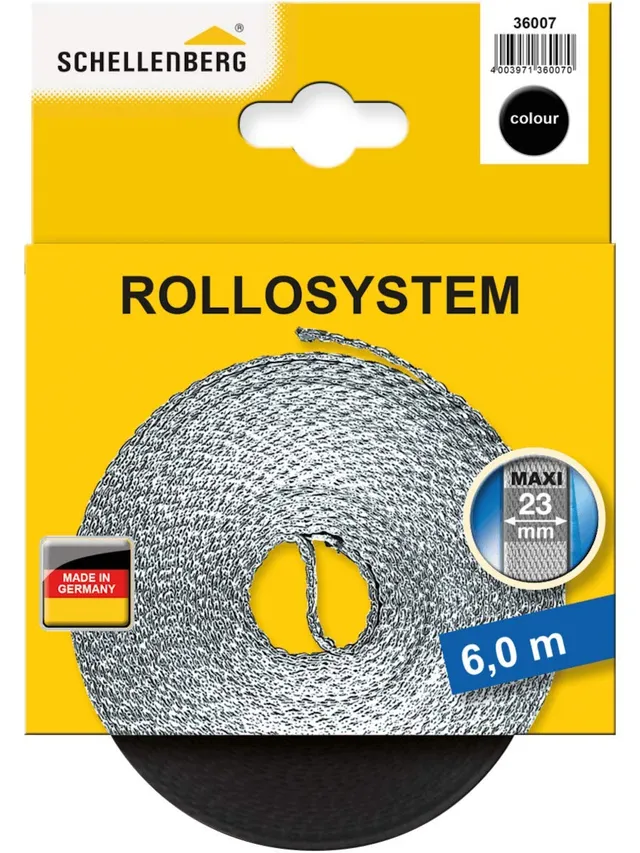 schellenberg-rollodrive-36007-rollladengurt-23mm-6m-schwarz image 1